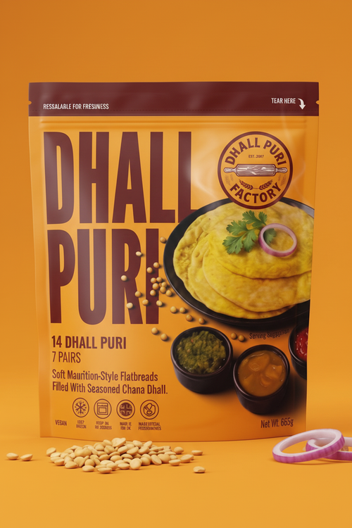 Front of Dhall Puri packaging
